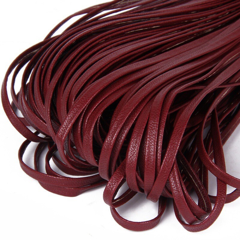 5 mmPU dvigubas odinis dirželis, avikailio imitacija, odinė virvė, sulankstytas dirželis "pasidaryk pats" grandinėlė, kaklo dirželis, drabužių priedai