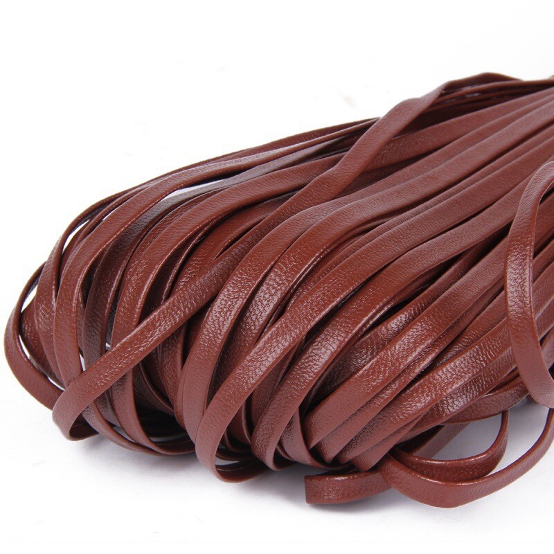 5 mmPU dvigubas odinis dirželis, avikailio imitacija, odinė virvė, sulankstytas dirželis "pasidaryk pats" grandinėlė, kaklo dirželis, drabužių priedai