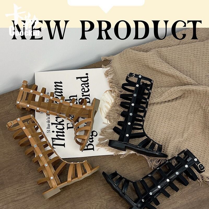 Интернет сандали за знаменитости за момичета Римски обувки Нов стил сандали за малко момиченце модерни детски плажни обувки с отворени пръсти на принцеса модерни