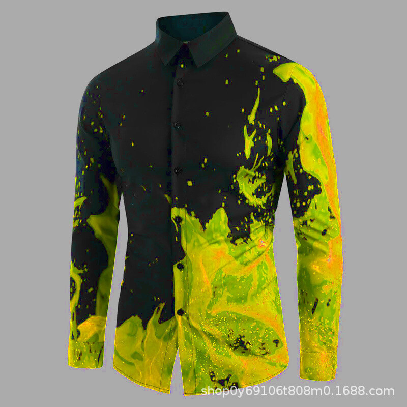 Трансграничен 3D дигитален печат ежедневни широки серии с пълен печат Хавайски ризи Източник на производители за дизайн