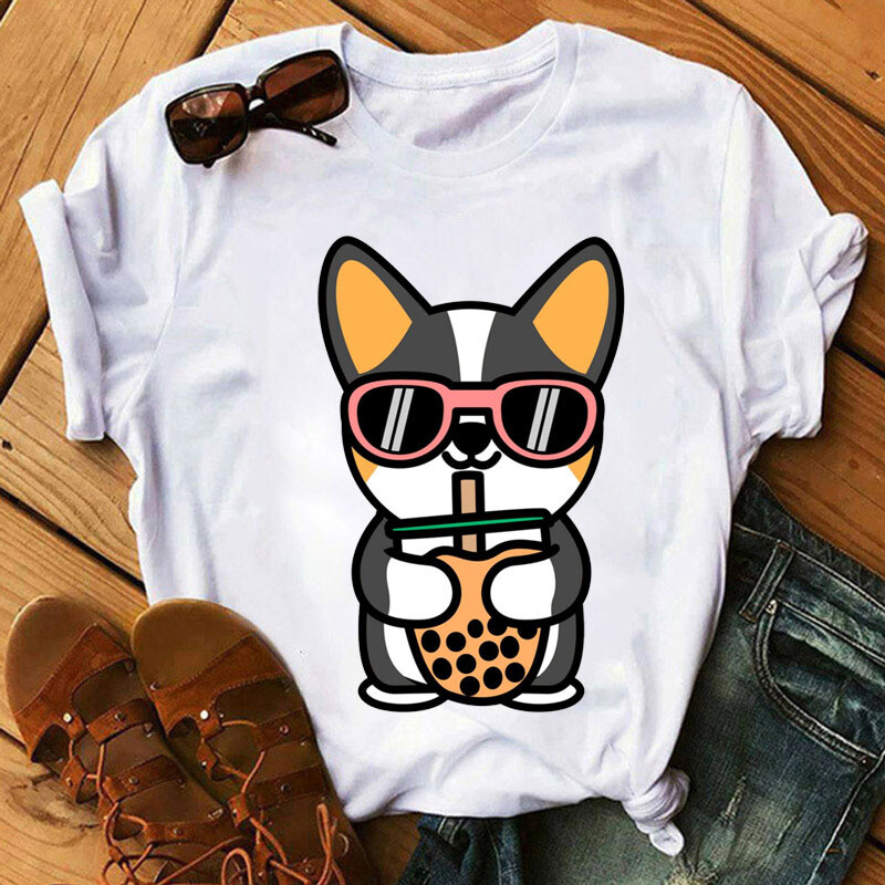 linkėjimai tarpvalstybinio europietiško ir amerikietiško juokingo pandos rašto rašto, marškinėliai su apvalia kakle trumpomis rankovėmis, moteriškos palaidinės