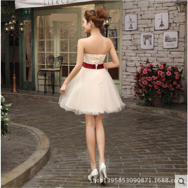 Рокли за шаферки 2024 нови булчински банкети рокли за шаферки абитуриентски къси рокли за жени