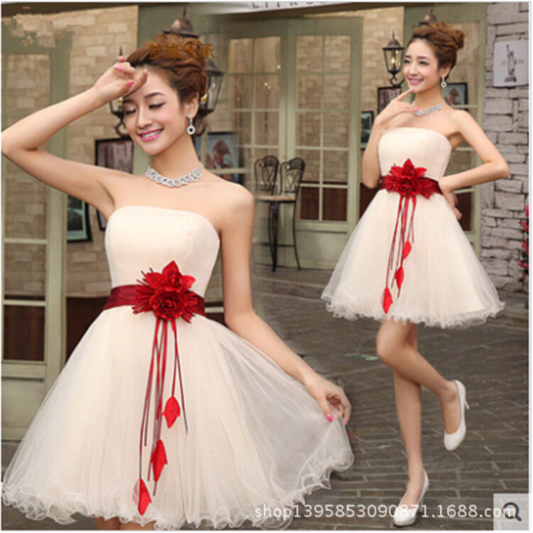 Рокли за шаферки 2024 нови булчински банкети рокли за шаферки абитуриентски къси рокли за жени