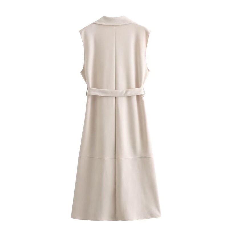 Užsienio prekyba moteriškų drabužių didmeninė prekyba 2023 rudens nauja ilga smėlio spalvos zomša ilga vėjalentė madingas temperamentas