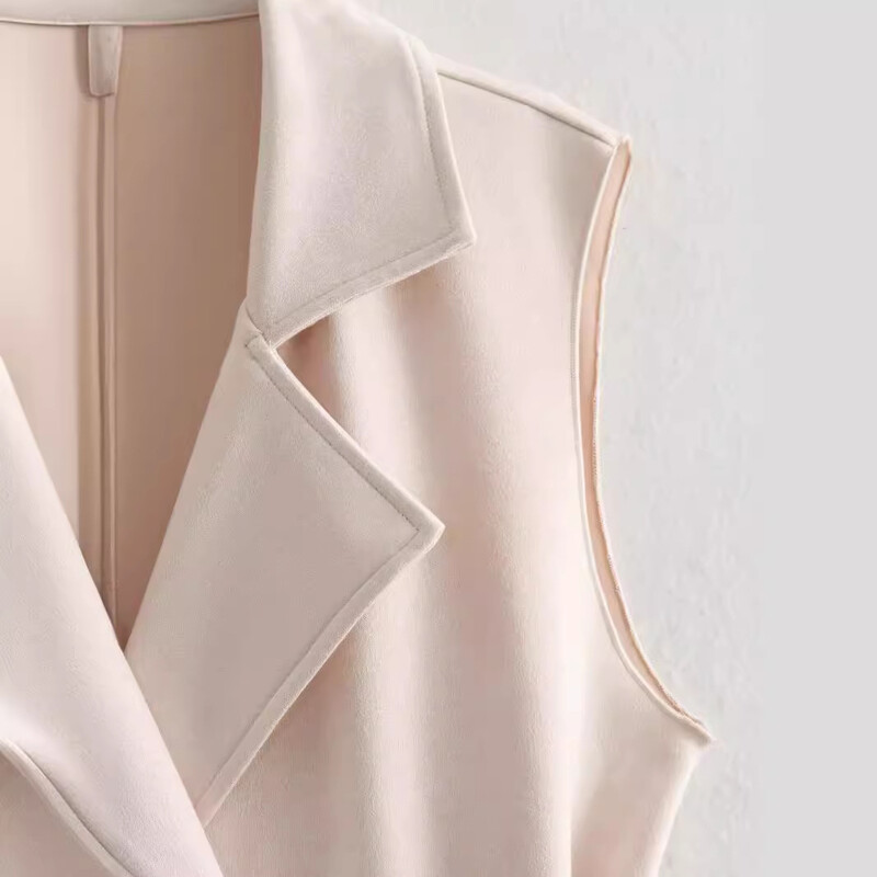 Užsienio prekyba moteriškų drabužių didmeninė prekyba 2023 rudens nauja ilga smėlio spalvos zomša ilga vėjalentė madingas temperamentas