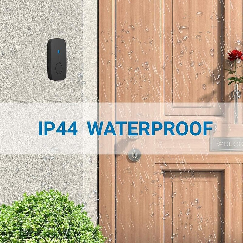 Трансграничен горещо продаван европейски, американски и британски стандартен битов AC цифров звънец водоустойчив безжичен музикален звънец