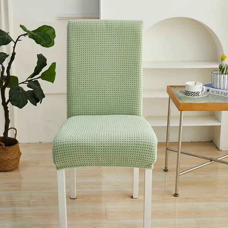 Tarpvalstybinis naujas vientisos spalvos elastinis žakardo kėdžių komplektas biuro elastingas dulkėms atsparus paprastas kėdės užvalkalas didmeninė prekyba