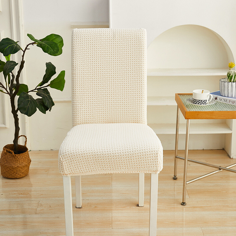 Tarpvalstybinis naujas vientisos spalvos elastinis žakardo kėdžių komplektas biuro elastingas dulkėms atsparus paprastas kėdės užvalkalas didmeninė prekyba