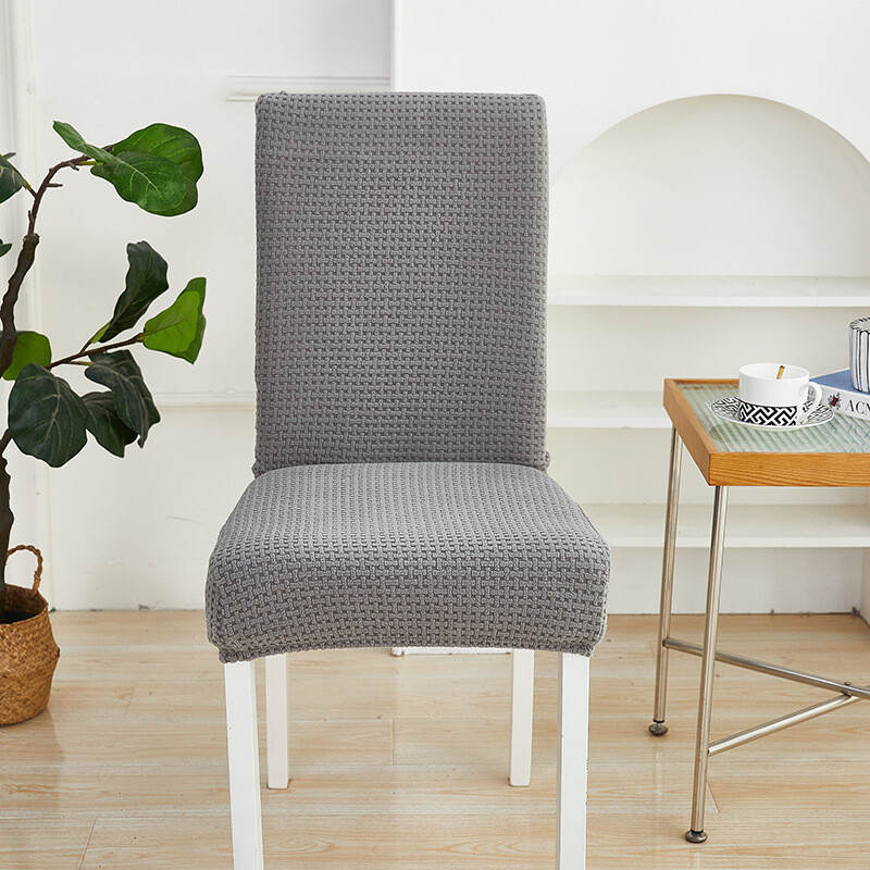 Tarpvalstybinis naujas vientisos spalvos elastinis žakardo kėdžių komplektas biuro elastingas dulkėms atsparus paprastas kėdės užvalkalas didmeninė prekyba
