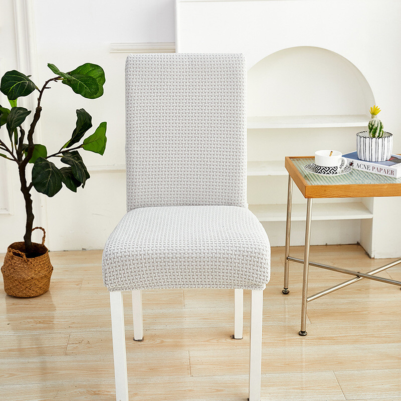 Tarpvalstybinis naujas vientisos spalvos elastinis žakardo kėdžių komplektas biuro elastingas dulkėms atsparus paprastas kėdės užvalkalas didmeninė prekyba