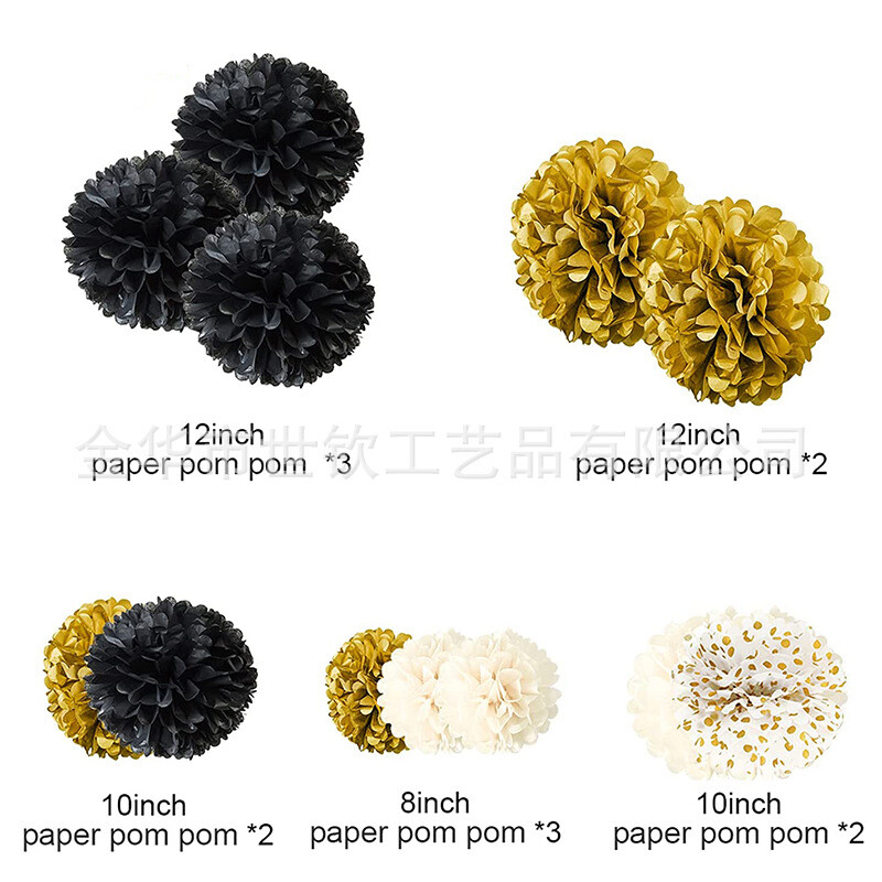 12 vnt rožinio aukso popieriniai gėlių rutuliai vestuvėms, gimtadieniui, vestuviniam dušui, mergvakariui, kūdikių dušo fono dekoravimui