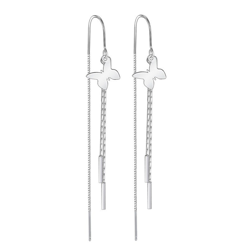 Mieli retro tipo drugelių ausų kabliukai moterims, stačiakampio formos ausų viela, asmenybė, paprasti universalūs papuošalai nuo ausų praradimo su ausų viela