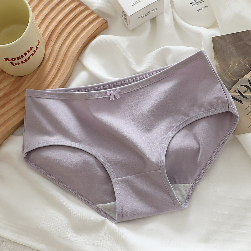 Mielos mergaitės grynos medvilnės kelnaitės iki juosmens, kreminės serijos storos medvilnės tarpkojis patogios kvėpuojančios moteriškos trikampės šortų galvutės