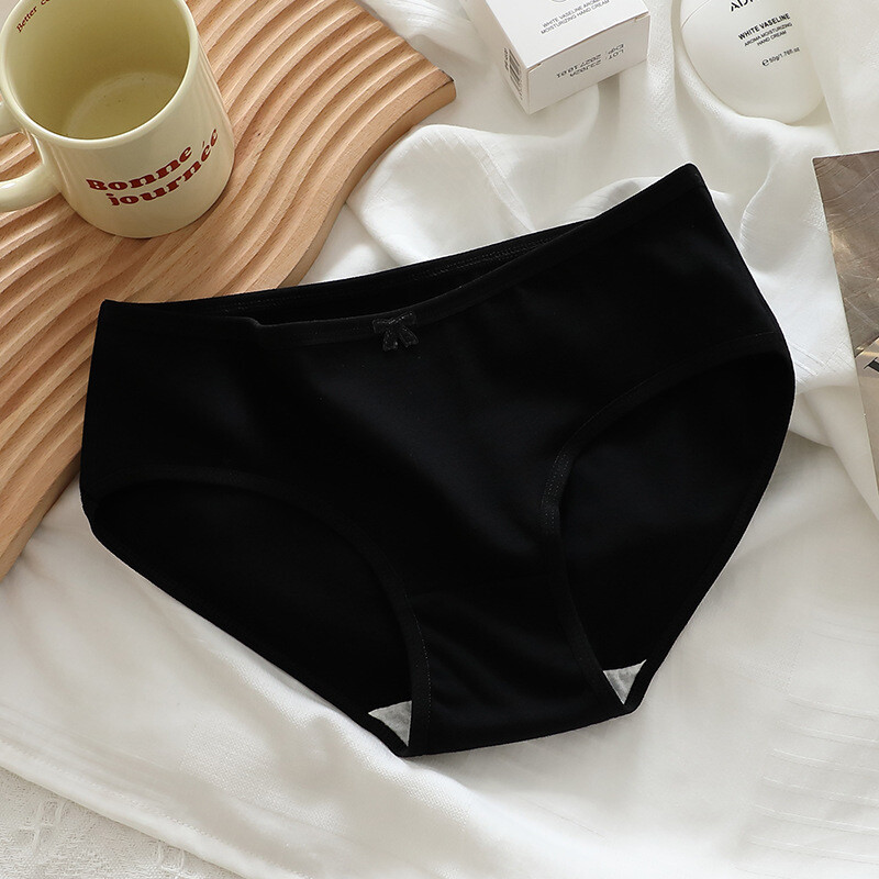 Mielos mergaitės grynos medvilnės kelnaitės iki juosmens, kreminės serijos storos medvilnės tarpkojis patogios kvėpuojančios moteriškos trikampės šortų galvutės