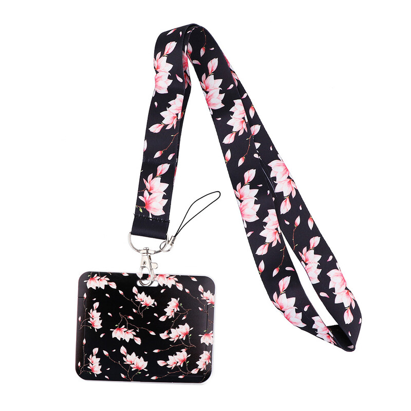 Gyönyörű virág, mobiltelefon szíj, divatkártya tartó, egyetemi étkezési kártya, diákigazolvány, művészeti kiállítási kártya, univerzális kártyatartó