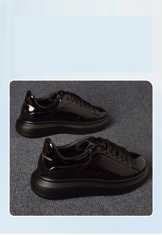 Bijele lakirane cipele za parove sa sjajnom površinom, moderne i svestrane sportske cipele s debelim potplatom za muškarce i žene, veleprodaja proizvođača