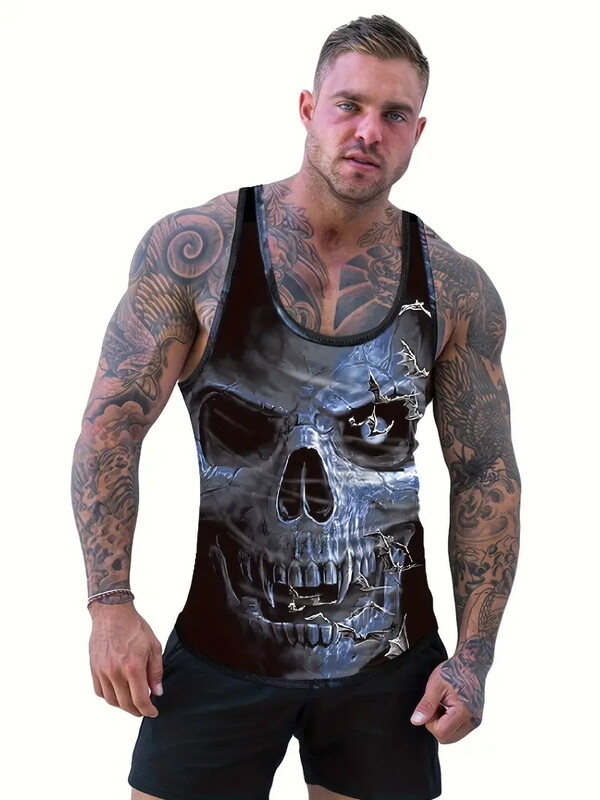 2024. prekogranični europski i američki ležerni sportski pulover s tankim remenom, 3D personalizirana majica bez rukava 