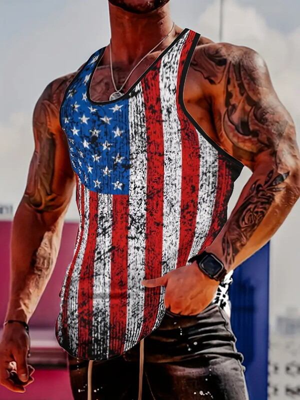 2024. prekogranični europski i američki ležerni sportski pulover s tankim remenom, 3D personalizirana majica bez rukava 