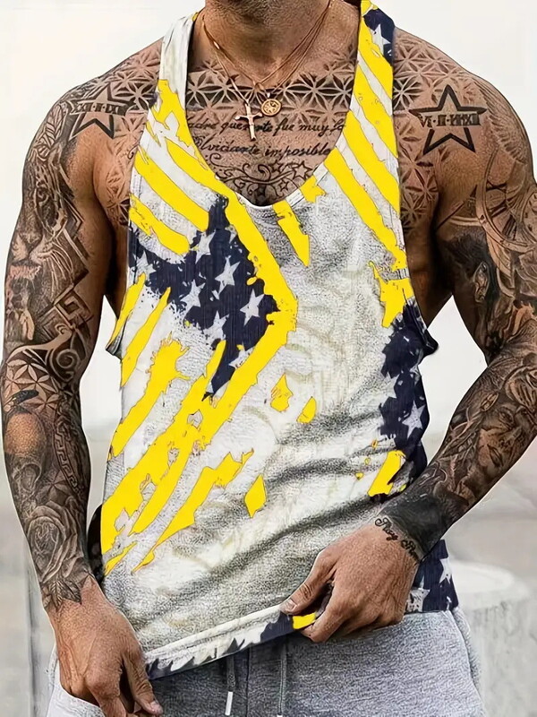 2024. prekogranični europski i američki ležerni sportski pulover s tankim remenom, 3D personalizirana majica bez rukava 