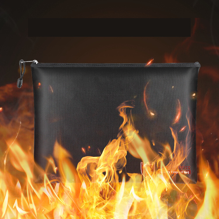 tarpvalstybinis specialus ugniai ir vandeniui atsparus apsauginis maišelis su užtrauktuku daugiafunkcinis ugniai atsparus laikymo krepšys 27*16cm