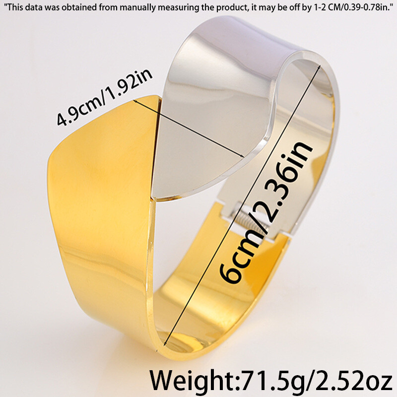 Titán acél karkötő Koreai változat Szabálytalan eltúlzott széles karkötő egyedi trenddel, retro nem fakuló rozsdamentes acél karkötő