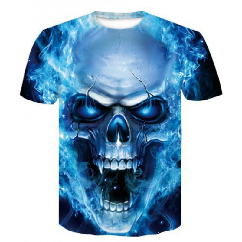 2025 Wish užsienio prekybos vasara nauji vyriški laisvalaikio mados apvalia kaklą angelas 3D skaitmeninis spausdinimas trumpomis rankovėmis marškinėliai