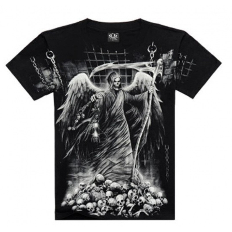 2025 Wish užsienio prekybos vasara nauji vyriški laisvalaikio mados apvalia kaklą angelas 3D skaitmeninis spausdinimas trumpomis rankovėmis marškinėliai