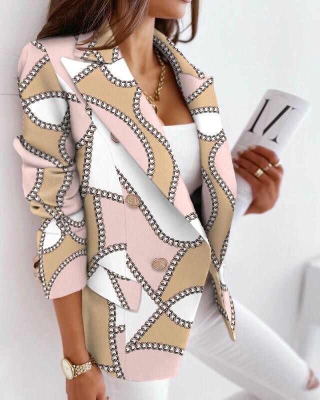 2023 független állomás Őszi-téli új kétsoros divat öltöny hosszú ujjú nyomott kis kabát női ruha