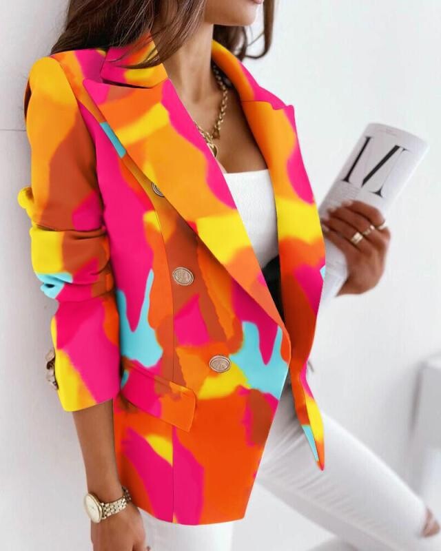 2023 független állomás Őszi-téli új kétsoros divat öltöny hosszú ujjú nyomott kis kabát női ruha