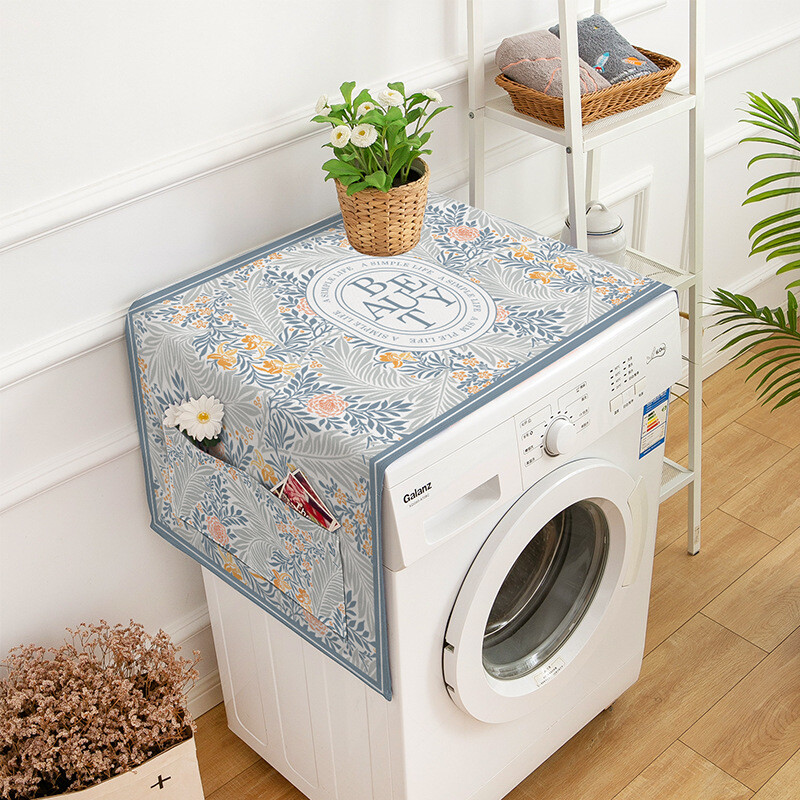 Skandināvu stila veļas mazgājamās mašīnas bungas ūdensizturīgs saules aizsargkrēms kokvilnas un lina pārklājums universāls dvieļu pārklājs ledusskapis mikroviļņu krāsns putekļu drāna