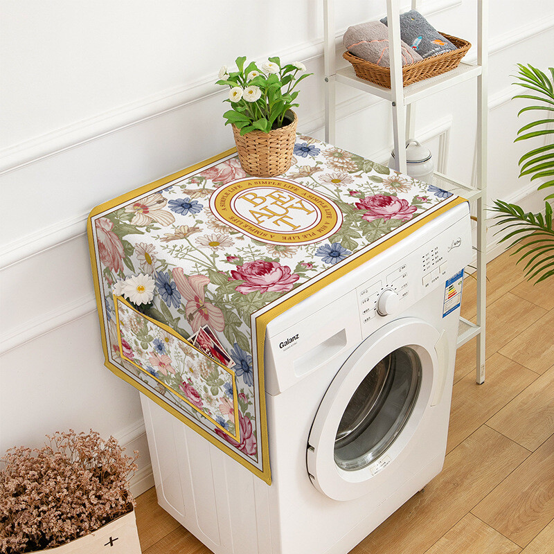 Skandināvu stila veļas mazgājamās mašīnas bungas ūdensizturīgs saules aizsargkrēms kokvilnas un lina pārklājums universāls dvieļu pārklājs ledusskapis mikroviļņu krāsns putekļu drāna