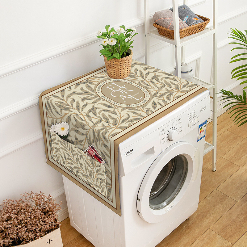 Skandināvu stila veļas mazgājamās mašīnas bungas ūdensizturīgs saules aizsargkrēms kokvilnas un lina pārklājums universāls dvieļu pārklājs ledusskapis mikroviļņu krāsns putekļu drāna