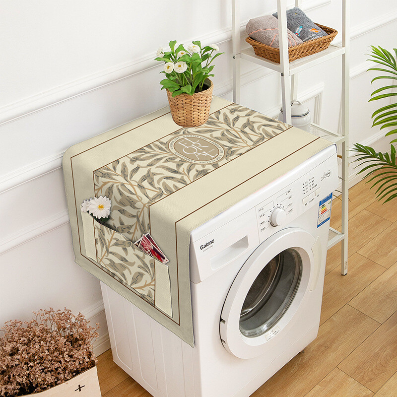 Skandināvu stila veļas mazgājamās mašīnas bungas ūdensizturīgs saules aizsargkrēms kokvilnas un lina pārklājums universāls dvieļu pārklājs ledusskapis mikroviļņu krāsns putekļu drāna
