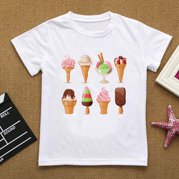 Unisex αγόρια για κορίτσια κοντομάνικο T-shirt Best Friends Μόδα Ρούχα Παγωτό T-shirt καλοκαιρινά μπλουζάκια