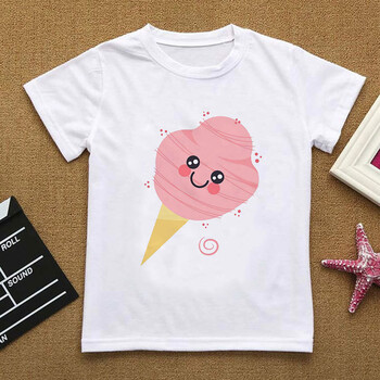Unisex αγόρια για κορίτσια κοντομάνικο T-shirt Best Friends Μόδα Ρούχα Παγωτό T-shirt καλοκαιρινά μπλουζάκια