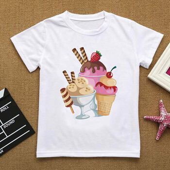 Unisex αγόρια για κορίτσια κοντομάνικο T-shirt Best Friends Μόδα Ρούχα Παγωτό T-shirt καλοκαιρινά μπλουζάκια