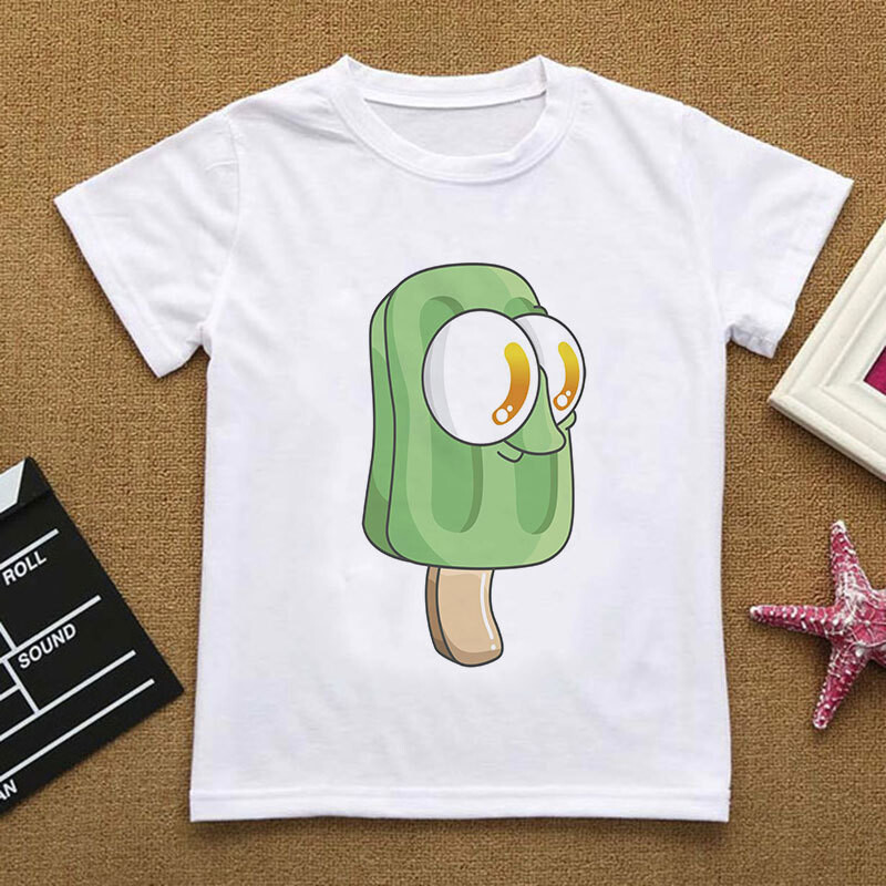 Unisex berniukų mergaičių marškinėliai trumpomis rankovėmis Geriausi draugai Madingi drabužiai Ledai marškinėliai Vasaros viršūnės