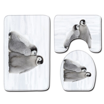 Cute Animal Family Print Διακοσμητικό Χαλί μπάνιου Αντιολισθητικό Σετ Ζεστό Πατάκι δαπέδου Εργοστασιακή πηγή