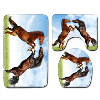 Cute Animal Family Print Διακοσμητικό Χαλί μπάνιου Αντιολισθητικό Σετ Ζεστό Πατάκι δαπέδου Εργοστασιακή πηγή