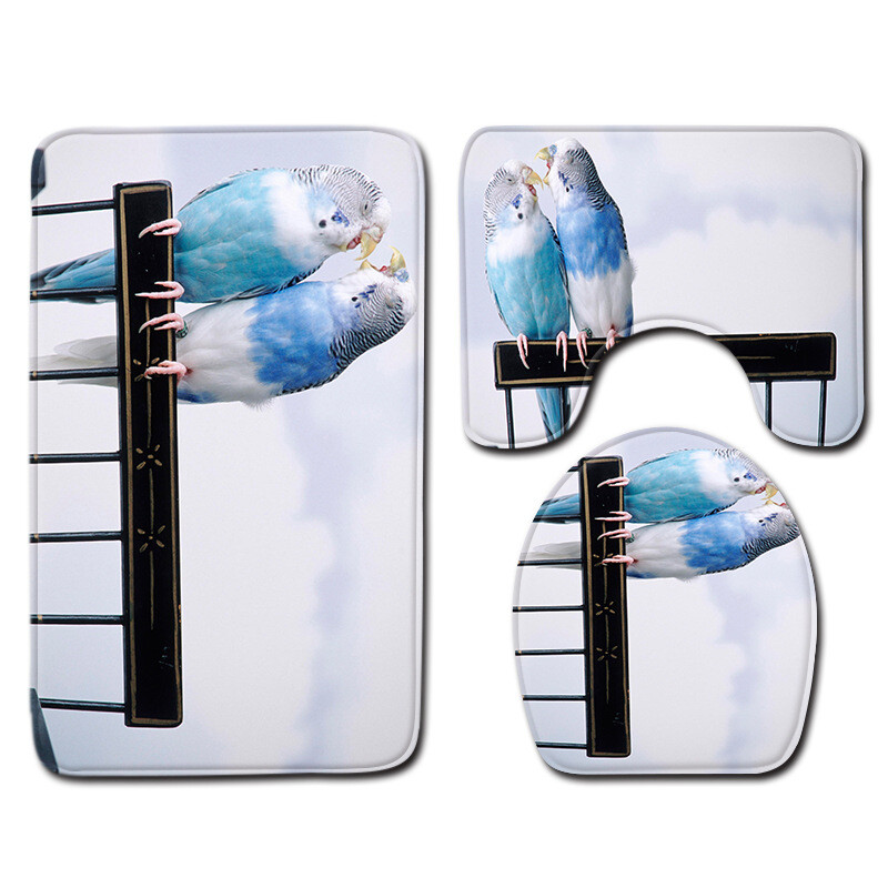 Cute Animal Family Print Dekoratív fürdőszobai szőnyeg csúszásmentes meleg padlószőnyeg készlet Gyári forrás