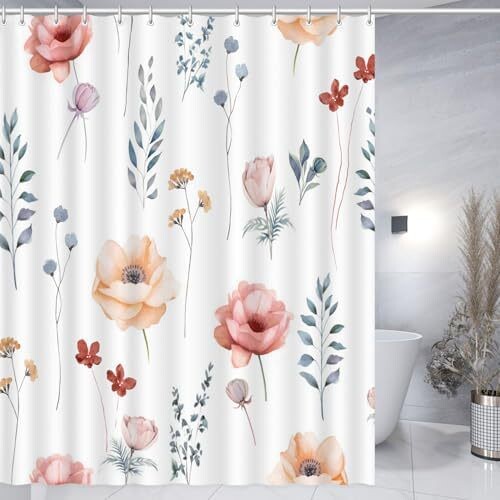 Siuntimas į užsienį šalavijų žalia dušo užuolaidos akvarelė eukalipto dušo užuolaidos lapai augalai gėlės audiniai vonios gamykla tiesioginiai pardavimai