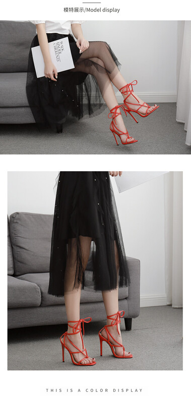 Augstpapēžu sandales ar slaidinošu klipsi un potītes siksniņu 2020, kvadrātveida galva, 138-6, ir noliktavā.