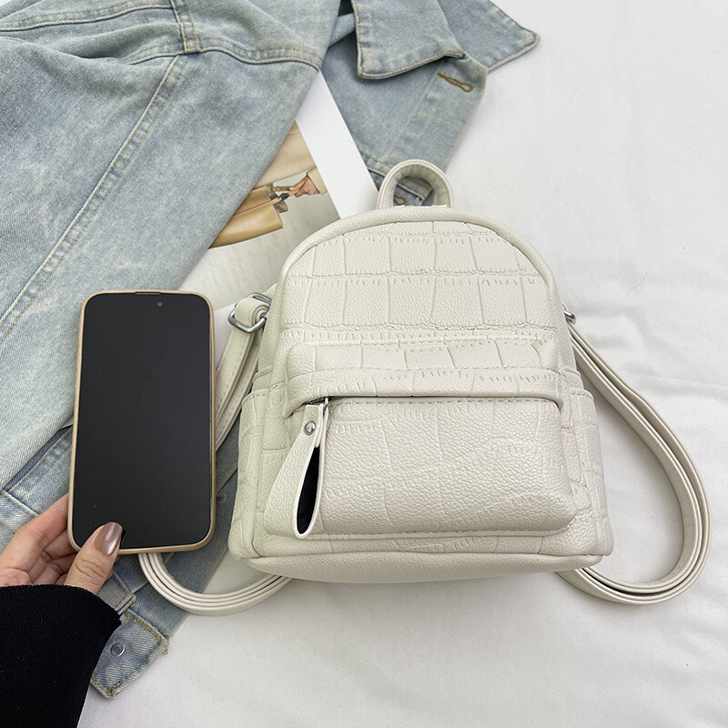 Hátizsák Női hátizsák 2024 Új koreai stílusú krokodilmintás retró divatos válltáska, mindennapi iskolatáska