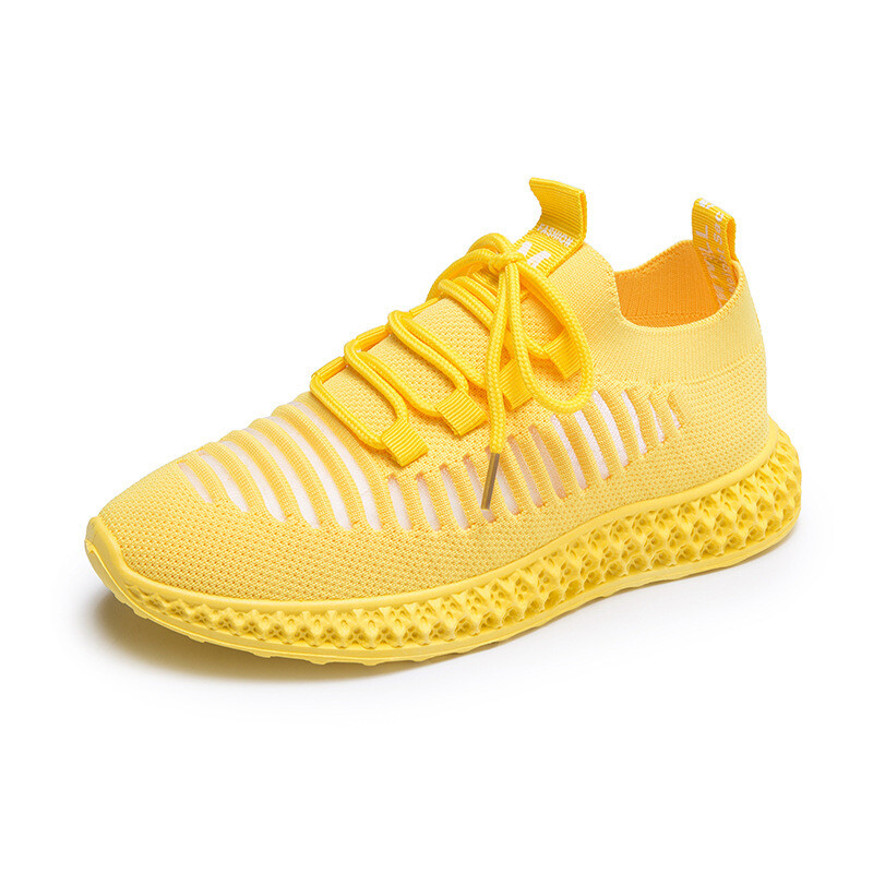 Kvėpuojantys sportiniai bateliai moksleivėms, naujas stilius, madingi batai, universalūs skraidantys batai, austi moteriški batai, kvėpuojantys laisvalaikio batai moterims, vieno žingsnio tinkliniai batai moterims