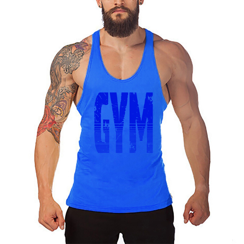 Muški top za fitness trening u obliku slova I, moderan top bez rukava za trčanje, široka sportska odjeća