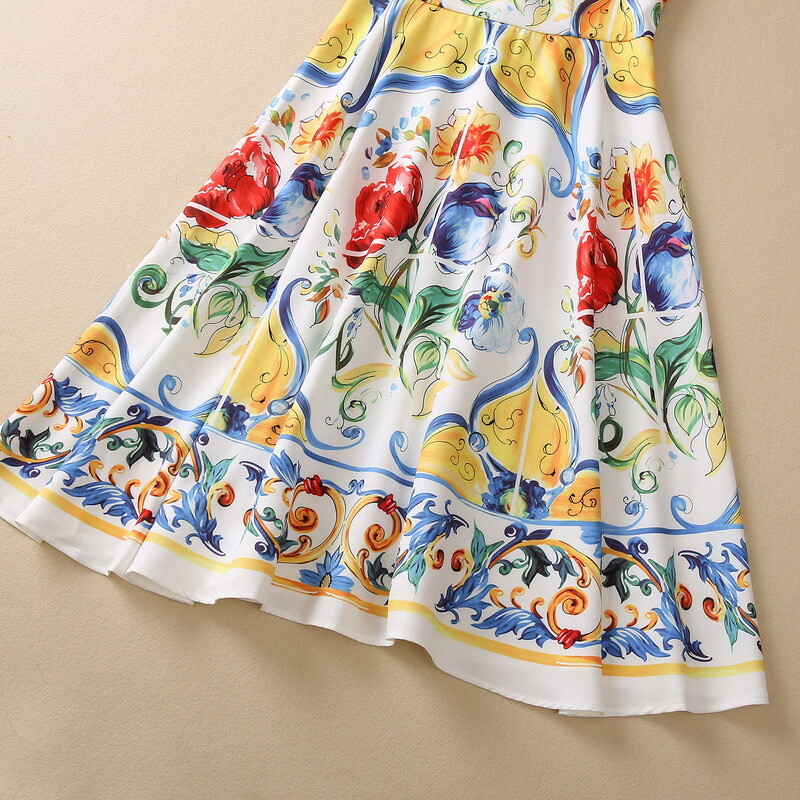 XXL itališkas retro dažytas keramikos gaminys su spauda, madingas sijonas su kraštu, kuprinė su sagtimi, liemenė, moteriška suknelė