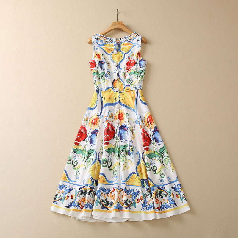 XXL itališkas retro dažytas keramikos gaminys su spauda, madingas sijonas su kraštu, kuprinė su sagtimi, liemenė, moteriška suknelė