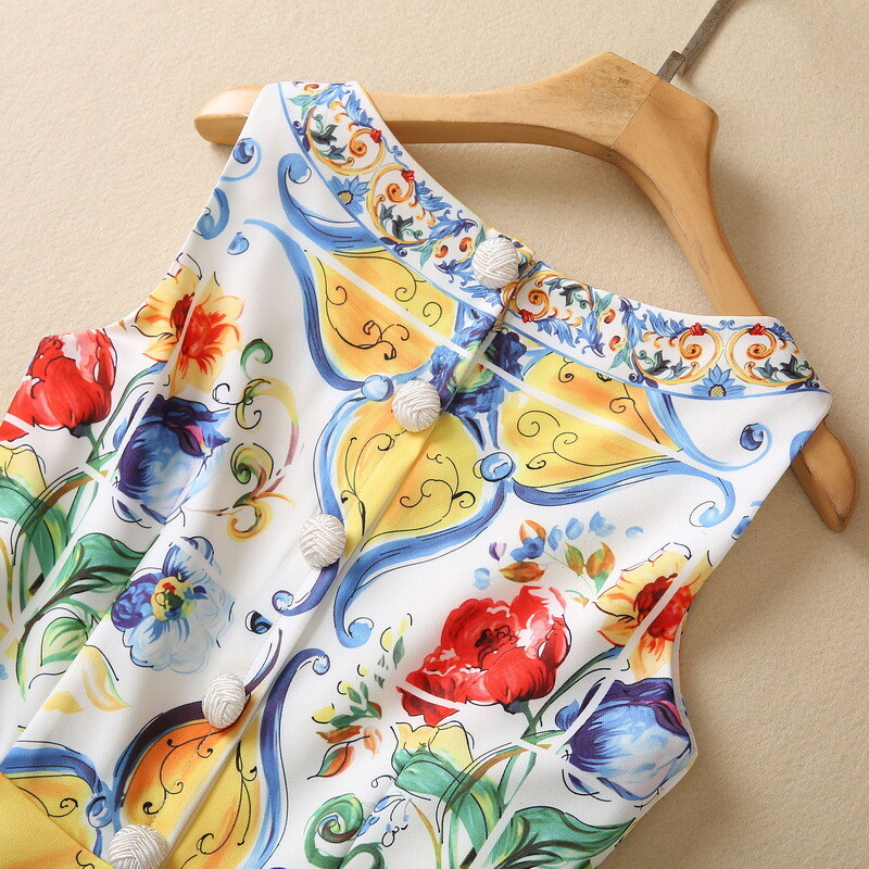 XXL itališkas retro dažytas keramikos gaminys su spauda, madingas sijonas su kraštu, kuprinė su sagtimi, liemenė, moteriška suknelė