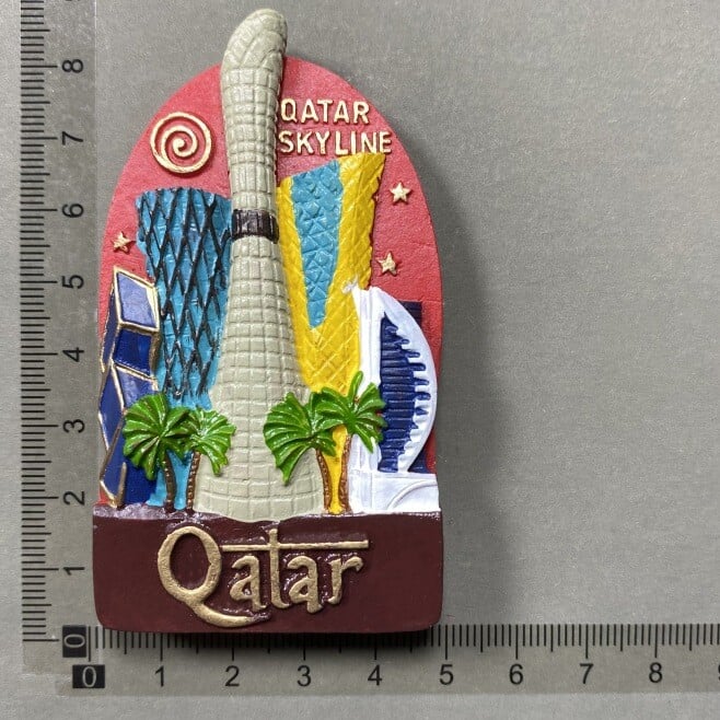 Orientul Mijlociu Qatar suvenir turistic creativ tridimensional reper clădire decorare meșteșuguri magnet frigider magnet suvenir