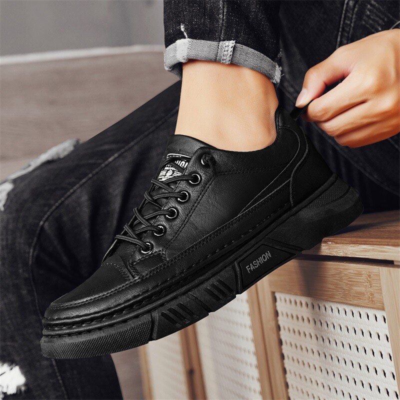 Vyriški batai 2024 m. nauji, kvėpuojantys, dalykiniai, oficialūs, britiški, laisvalaikio, juodi, PU + audinio, vyriški universalūs batai su minkštu padu, madingi